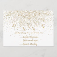Diseño de confeti de mandala dorado elegante