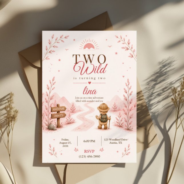 Invitación Diseño de cumpleaños de exploradora boho rosa salv (Subido por el creador)