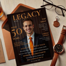 Diseño de cumpleaños Legacy para él – Etiqueta de