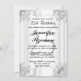 Invitación Diseño de cumpleaños número 00 en blanco