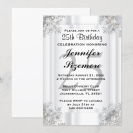 Invitación Diseño de cumpleaños número 00 en blanco