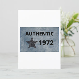 Invitación Diseño de cumpleaños retro auténtico de 1972 con e