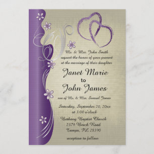Invitación Diseño de curvado con clase de época   Violeta ama