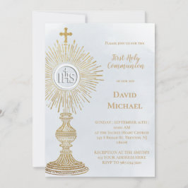 Invitación diseño de custodia Primera Comunión
