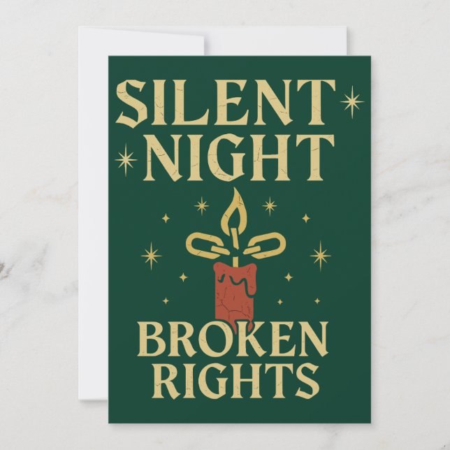 Invitación Diseño de Derechos Rotas Noche Silenciosa (Anverso)