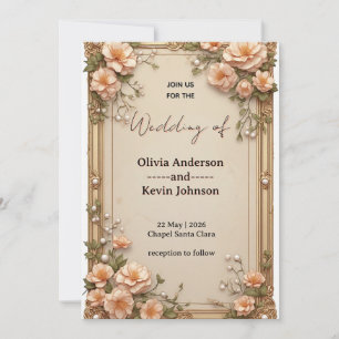 Invitación 🌿 Diseño de Detalles de Boda en Jardín Elegante �