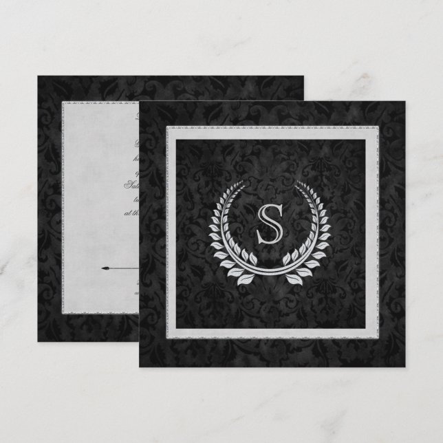 Invitación Diseño de diamantes en Damasco (Anverso / Reverso)