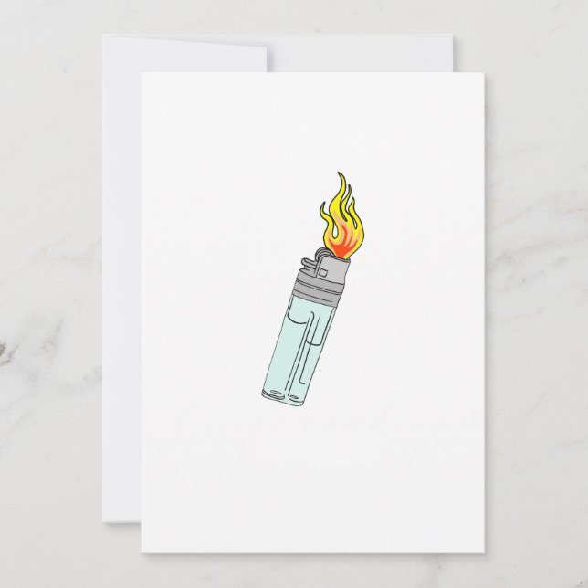 Invitación Diseño de encendedor y llama (Anverso)