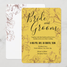 Diseño de esquema floral en Boda BG de mostaza ama