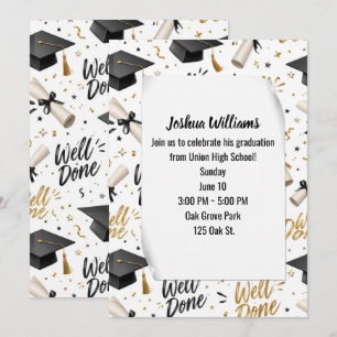 Invitación Diseño de Felicitación de Graduación