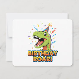 Invitación Diseño de fiesta de cumpleaños de dinosaurio adora
