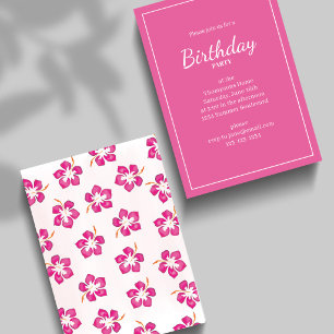 Invitación Diseño de fiesta de cumpleaños floral tropical ros
