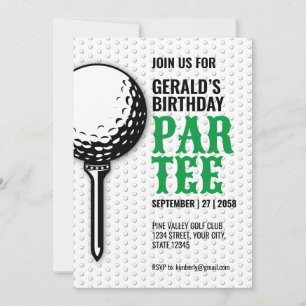 Invitación Diseño de fiesta de golf minimalista Diseño