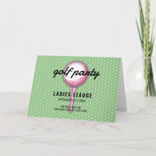 Invitación Diseño de fiesta de golf para damas elegantes