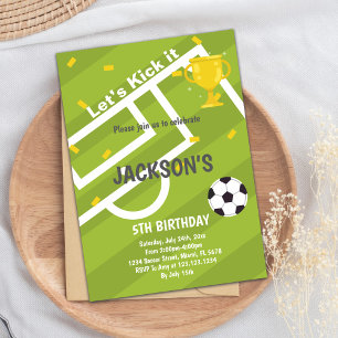 Invitación Diseño de Fiesta deportivo verde claro
