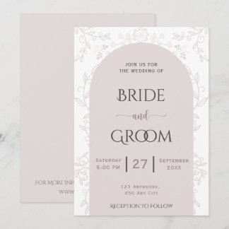 Invitación Diseño de floray rosa y boda táctil rosa dorado