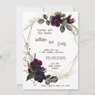 Invitación Diseño de flores