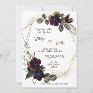 Invitación Diseño de flores