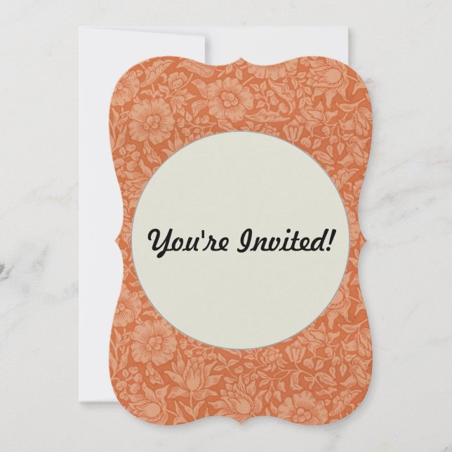 Invitación Diseño de fondo de escritorio floral William Morri (Anverso)