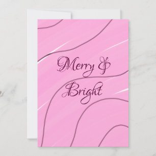 Invitación Diseño de garabato rizado rosa Merry & Bright modo