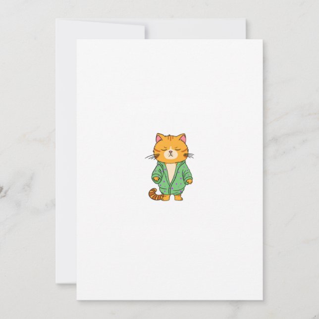 Invitación Diseño de gato adorable, gato ginger (Anverso)