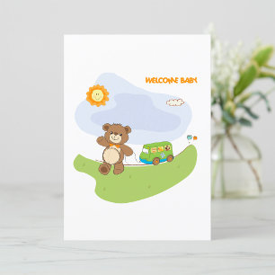Invitación Diseño de guardería de bienvenida al bebé con osit