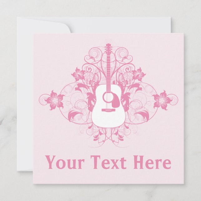 Invitación Diseño de guitarra (Anverso)