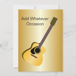 Invitación Diseño de guitarra acústica