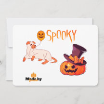 Diseño de Halloween con fantasía de perro y calaba