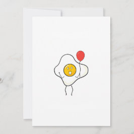 Invitación Diseño de huevo con globo, personalizar, personali
