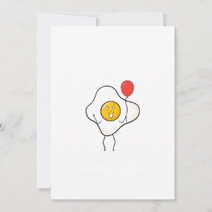 Invitación Diseño de huevo con globo, personalizar, personali