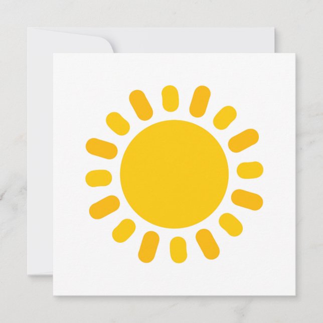 Invitación Diseño de ilustracion solar personalizado (Anverso)
