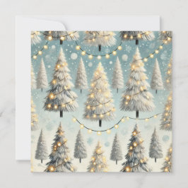 Invitación Diseño de impresión de luz de árbol de Navidad