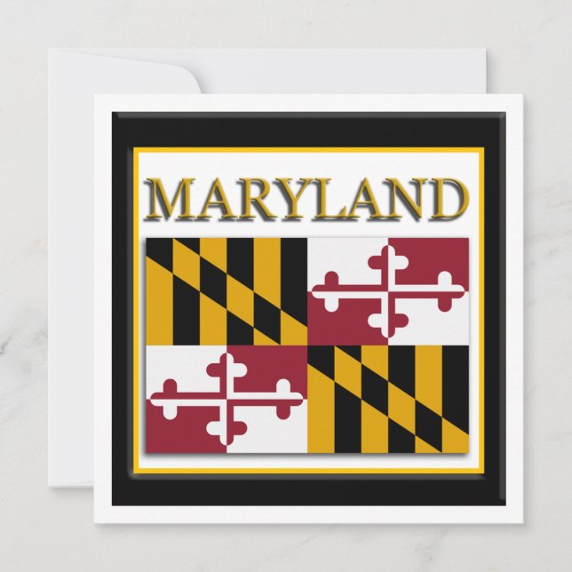 Invitación Diseño de la bandera del estado de Maryland (Anverso)