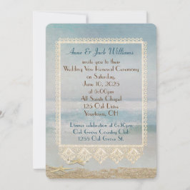 Invitación diseño de la costa de renovación de la promesa de