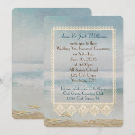 Invitación diseño de la costa de renovación de la promesa de