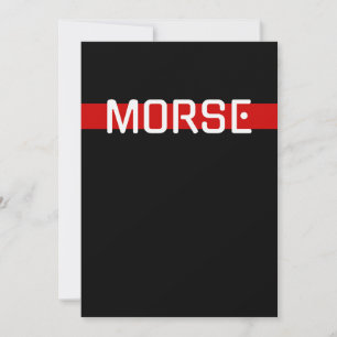 Invitación Diseño de la línea roja del código morso de la señ