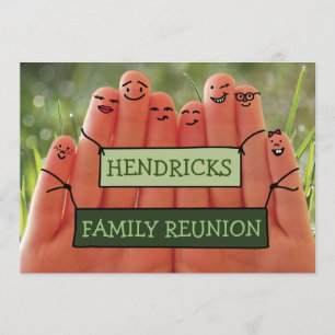 Invitación Diseño de la Reunión Familiar con dedos