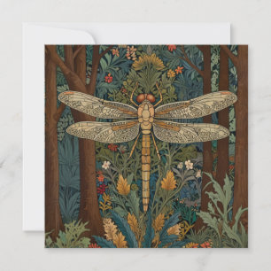 Invitación Diseño de libélula vintage romántico boho botánico