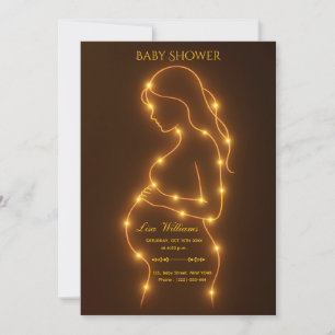 Invitación Diseño de luces brillantes para fiesta de bebé de