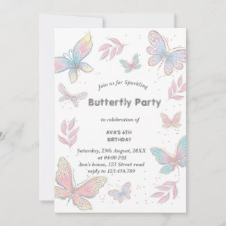 Invitación Diseño de mariposa