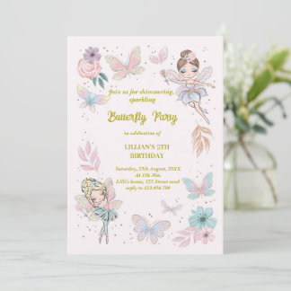 Invitación Diseño de mariposa