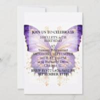 Diseño de mariposa retro lindo para fiesta de cump