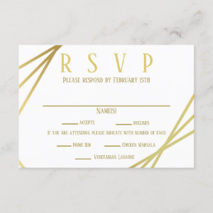 Invitación Diseño de Mediodía - Opciones de RSVP/Cena