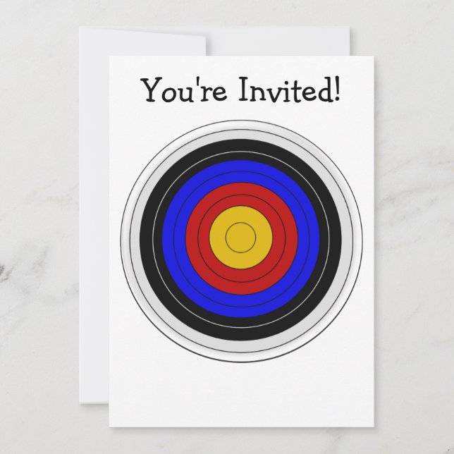 Invitación Diseño de objetivo de tiro con arco en cualquier o (Anverso)