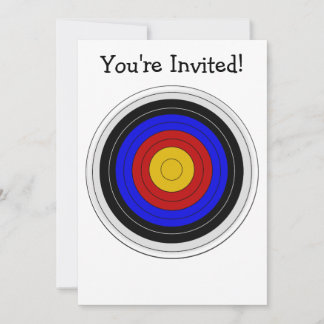 Invitación Diseño de objetivo de tiro con arco en cualquier o