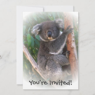 Invitación Diseño De Oso Koala Cualquier Ocasión