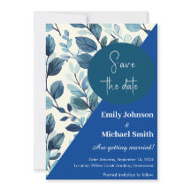 Diseño de patrón floral estilo color azul y verde 