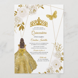 Invitación Diseño de Quinceañera de Lujo: Personalizable