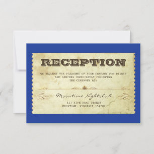 Invitación diseño de recepción de boda con entrada antigua